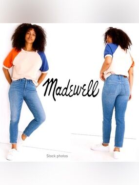 MADEWELL Stovepipe Ankle Jeans MC539 in Ditmas Wash (26)